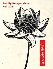 lotus linocut