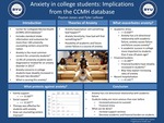 Anxiety in college students: Implications from the CCMH database