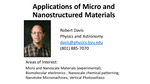 Applications of Micro and Nanostructured Materials by Robert Davis