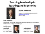 Teaching Leadership in Teaching and Mentoring by Denise M. Halverson, Alonzo Cook, and Mike Diede