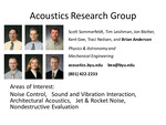 Acoustics Research Group by Brian Anderson, Scott D. Sommerfeldt, Timothy Leishman, Jonathan Blotter, Kent L. Gee, and Traci Neilsen