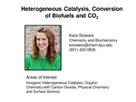 Heterogeneous Catalysis, Conversion of Biofuels and CO2 by Kara Stowers