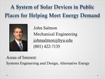A System of Solar Devices in Public Places for Helping Meet Energy Demand