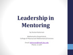 Leadership in Mentoring by Denise M. Halverson