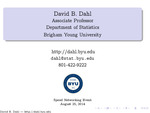 Bayesian Nonparametric Density Estimation by David B. Dahl