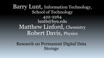 Research on Permanent Digital Data Storage by Barry Lunt, Robert Davis, and Matthew R. Linford