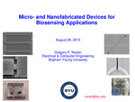 Micro- and Nanofabricated Devices for Biosensing Applications by Gregory P. Nordin