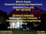 Morris Argyle Research Interests by Morris D. Argyle