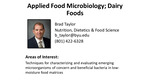 Applied Food Microbiology; Dairy Foods by Bradley J. Taylor