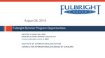 Fulbright Scholar Program Opportunities by Kristen Kellems