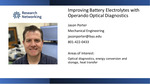 Improving Battery Electrolytes with Operando Optical Diagnostics