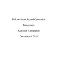 Folklore from Second Generation Immigrants by Kamorah Wolfgramm